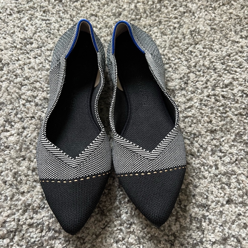 Rothy's Black and White Women's Shoes—like new!